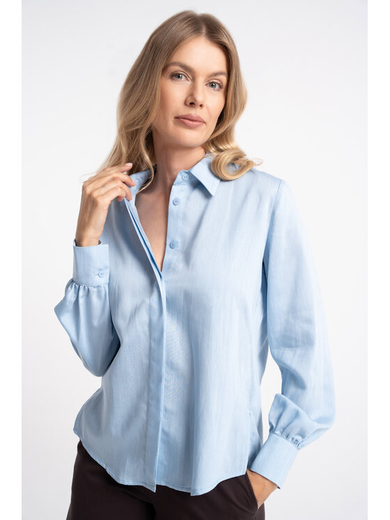 CLICK CLICK Koszula 10-6988 Niebieski jasny Comfortable Fit