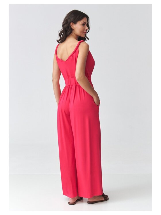 Makadamia Makadamia Kombinezon M925 Czerwony Loose Fit