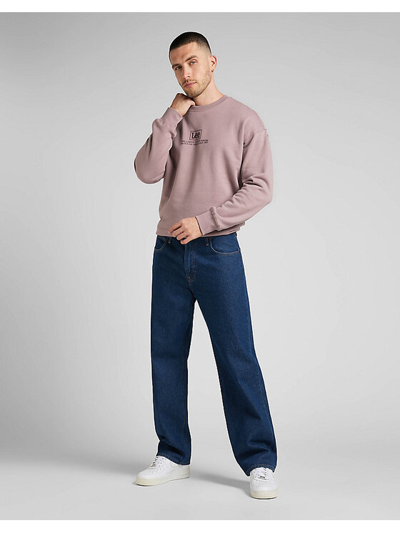 Lee Lee Bluza LOGO LOOSE SWS Fioletowy Loose Fit