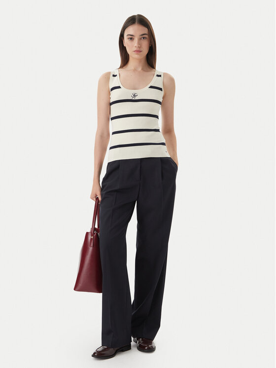 Tommy Hilfiger Tommy Hilfiger Bavlnené nohavice Timeless WW0WW48352 Tmavomodrá Straight Fit