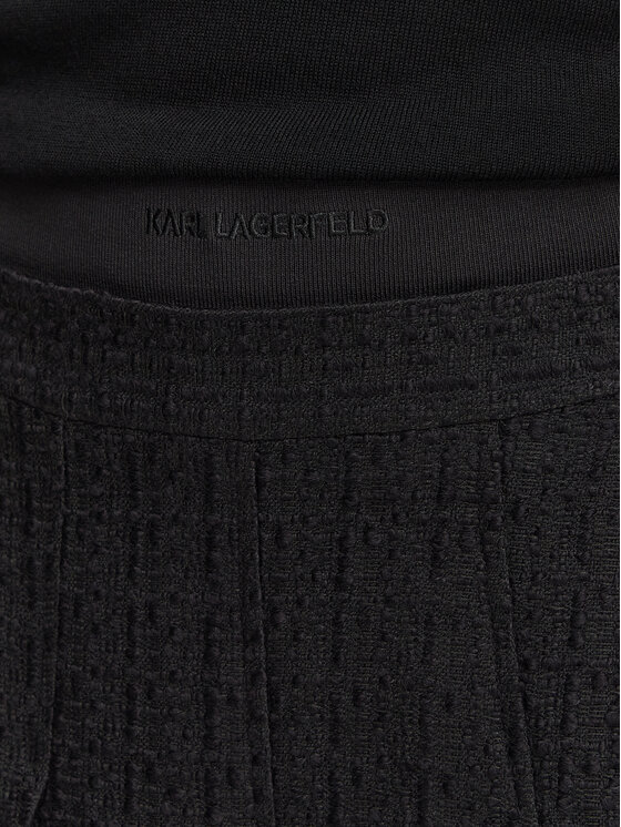 KARL LAGERFELD KARL LAGERFELD Miniszoknya B3W12021 Fekete A-Line Fit