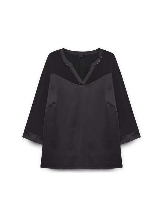 Fiorella Rubino Fiorella Rubino Bluzka G036L008349N033 Czarny Flared Fit