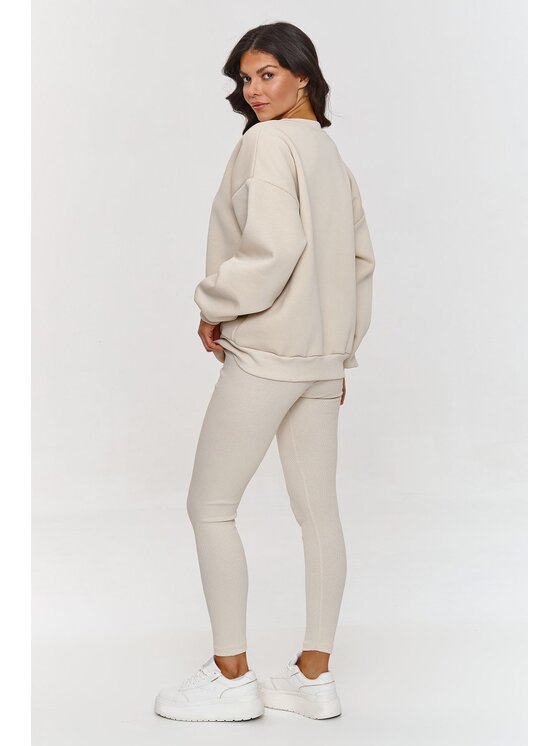 Makadamia Makadamia Dres A1 Beżowy Loose Fit
