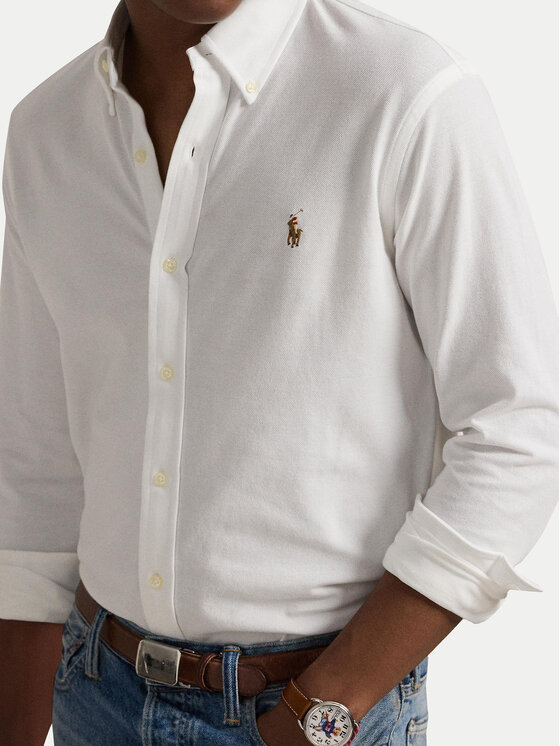 Polo Ralph Lauren Polo Ralph Lauren Риза 710979488003 Бял Regular Fit