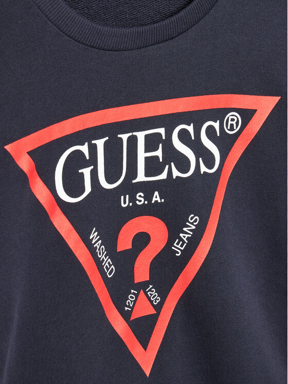 Guess Guess Pulóver L73Q09 KAUG0 Sötétkék Regular Fit