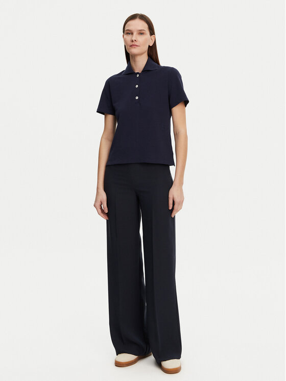 Marc O'Polo Marc O'Polo Тениска с яка и копчета 502 2094 53015 Тъмносин Regular Fit