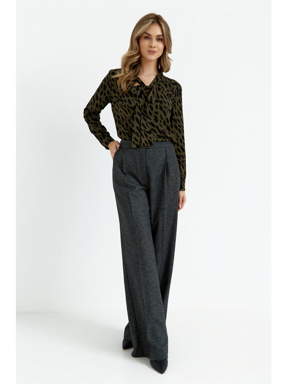 Stylove Stylove Bluzka S390 Khaki Curvy Fit