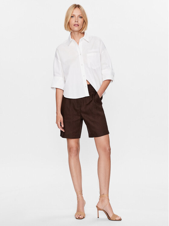 Marc Aurel Marc Aurel Bavlnené šortky 1628 1001 91694 Hnedá Regular Fit