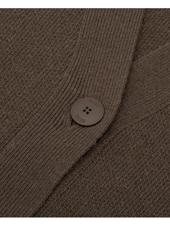 BENU BENU Kardigan Sweter Brązowy Straight Fit