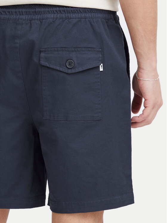 Solid Solid Šortky z materiálu 21108168 Tmavomodrá Regular Fit
