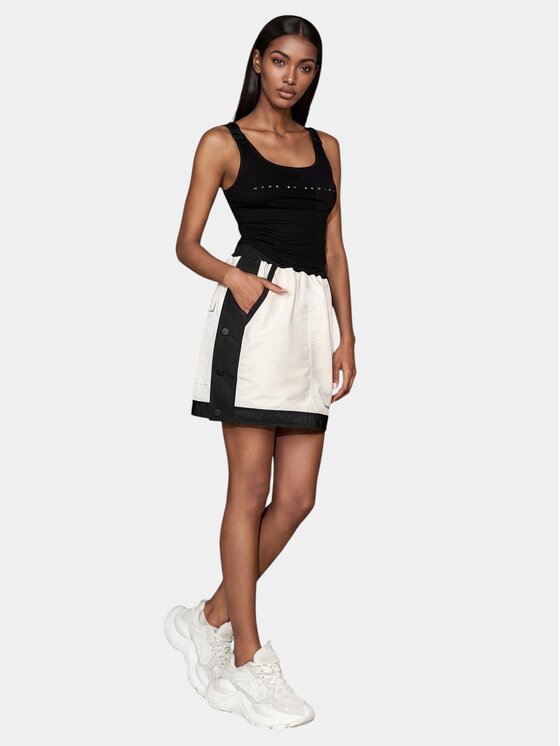 MADE BY SOCIETY MADE BY SOCIETY Spódnica mini Fusta CHROME-WASH - F27434 Biały Basic Fit