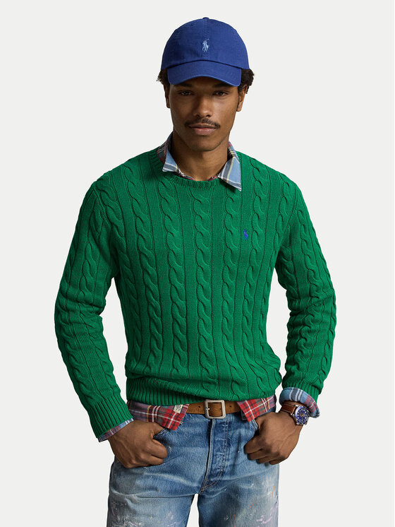 Polo Ralph Lauren Polo Ralph Lauren Sweater 710775885552 Sötétzöld Regular Fit