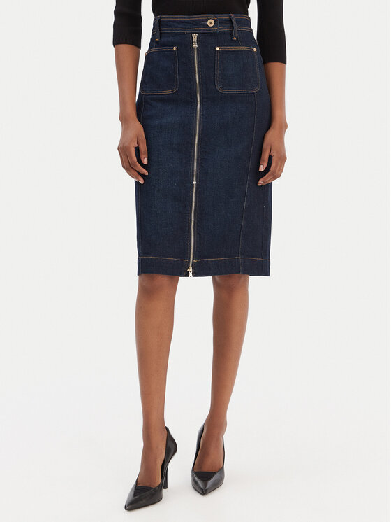 Guess Spódnica jeansowa W6RD0U D6881 Granatowy Regular Fit