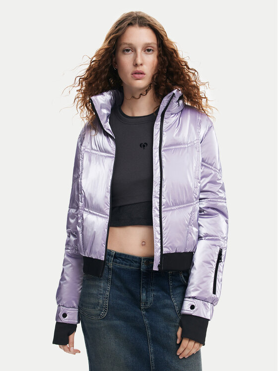 Desigual Desigual Bunda bomber Omsk 24WWEWBY Fialová Regular Fit