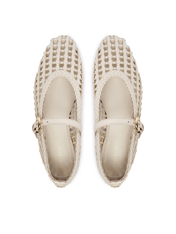 Tommy Hilfiger Tommy Hilfiger Balerini Mary Jane Ballerinas FW0FW09244 Crem