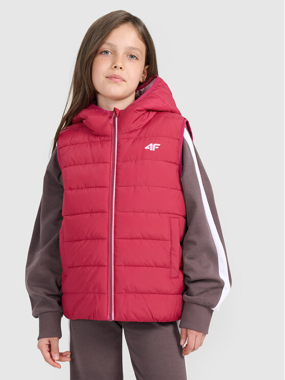 4F 4F Kamizelka OUTERWEAR Różowy Regular Fit