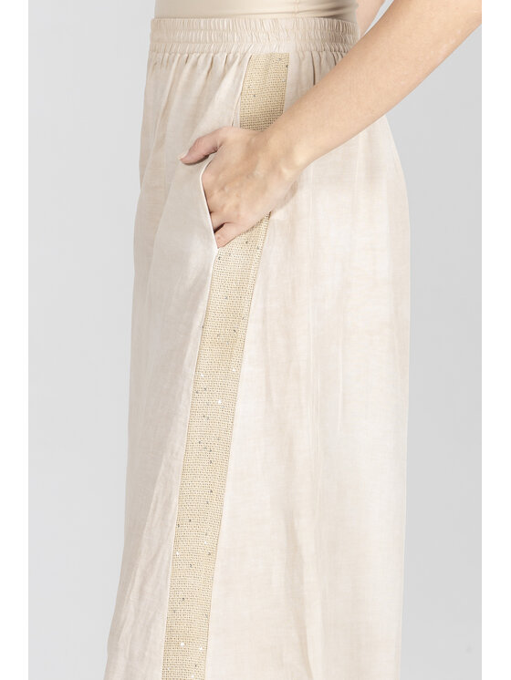 Deni Cler Milano Deni Cler Milano Spódnica maxi T-DC-7015-F2-10-12-1 Beżowy Regular Fit