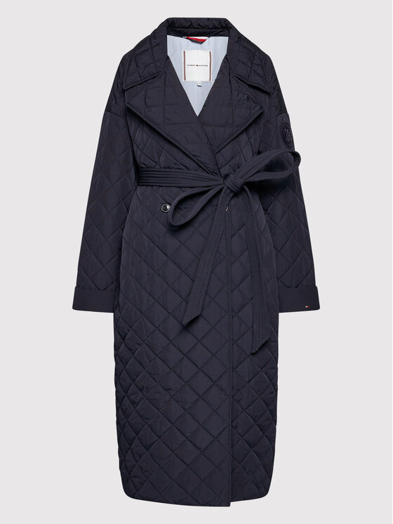 Tommy Hilfiger Curve Tommy Hilfiger Curve Prijelazni kaput Cry WW0WW36458 Tamnoplava Relaxed Fit