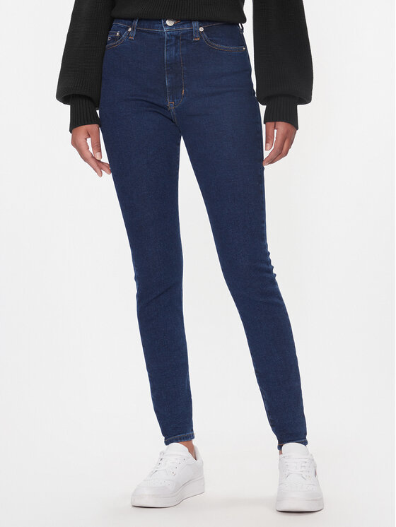Tommy Jeans Blugi DW0DW16007 Bleumarin Skinny Fit