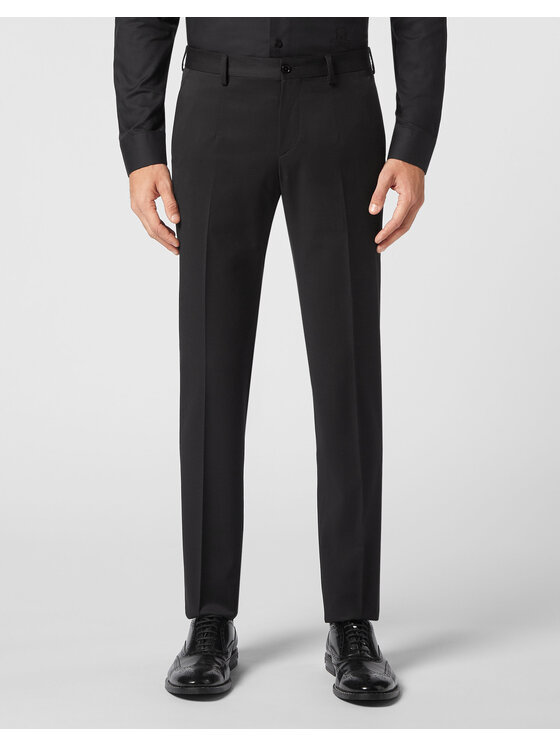 PHILIPP PLEIN PHILIPP PLEIN Spodnie materiałowe 277 Czarny Regular Fit