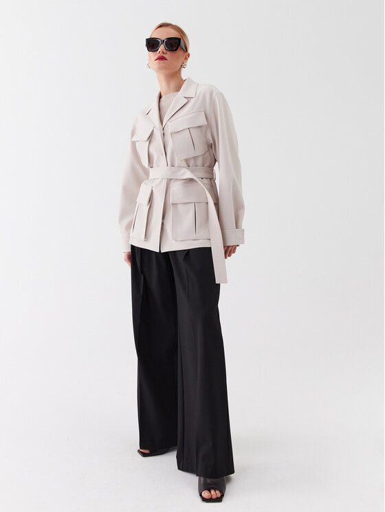 Calvin Klein Calvin Klein Kabát pro přechodné období K20K205882 Écru Regular Fit