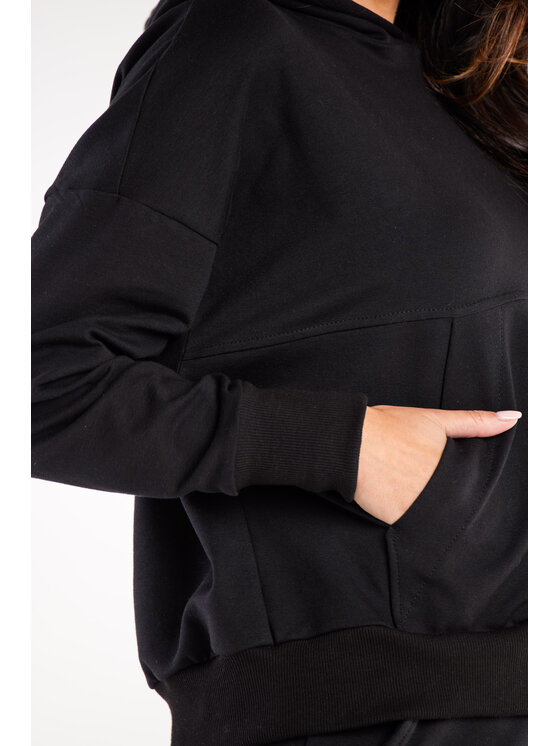 Infinite You Infinite You Mikina M318 Čierna Basic Fit