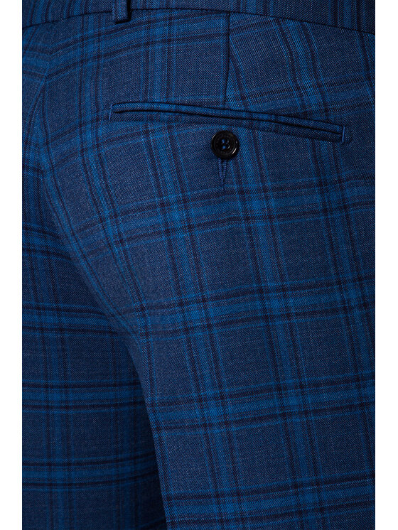 Lancerto Lancerto Spodnie materiałowe Peroj SP001221000002 Granatowy Regular Fit