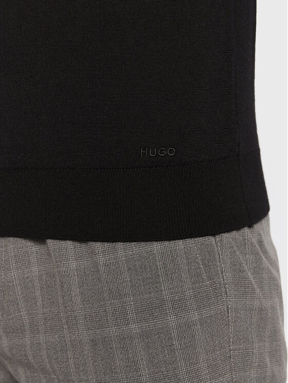 HUGO Hugo Džemperis San Quirin-M 50474175 Melns Regular Fit