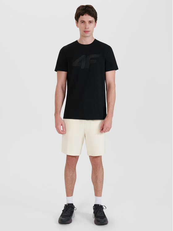 4F 4F T-Shirt 4FWMM00TTSHM2257-20S Czarny Regular Fit
