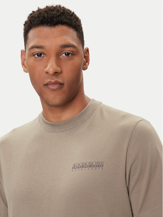 Napapijri Napapijri T-shirt S-Back Graphic NP0A88SU Bež Regular Fit
