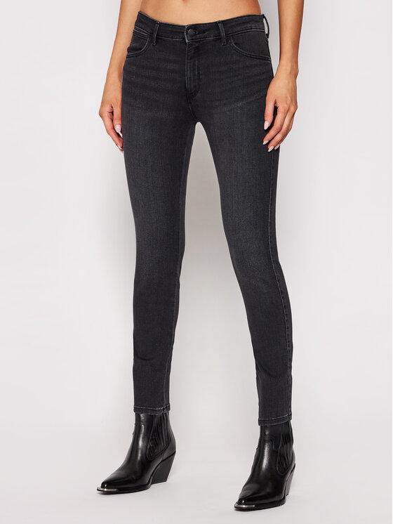 Wrangler Wrangler Jeansy Body Bespoke W28KZJ30B 112128370 Czarny Skinny Fit