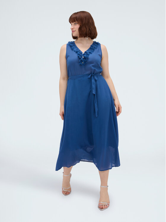 Fiorella Rubino Fiorella Rubino Sukienka codzienna 7089L001286N034 Niebieski A-Line Fit