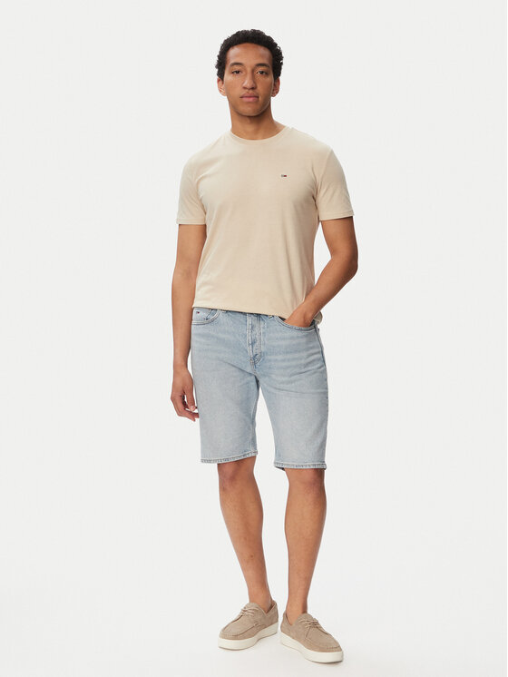 Tommy Jeans Tommy Jeans Тишърт Jaspe Htr Tee Ext DM0DM20363 Бежов Slim Fit
