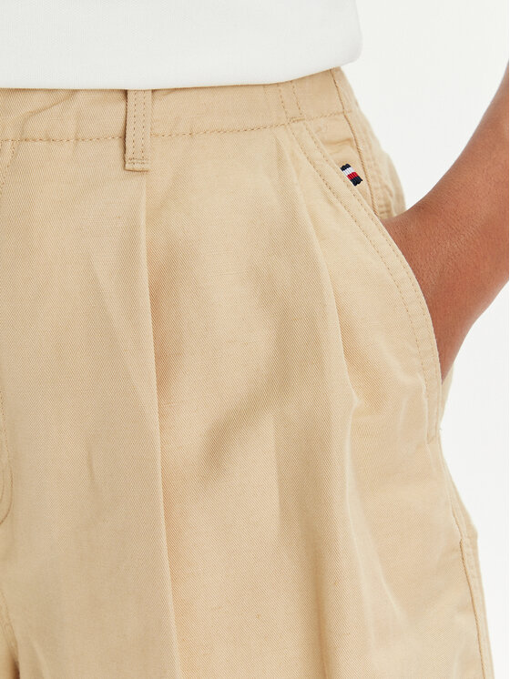Tommy Hilfiger Tommy Hilfiger Bermudų šortai WW0WW41771 Smėlio Relaxed Fit