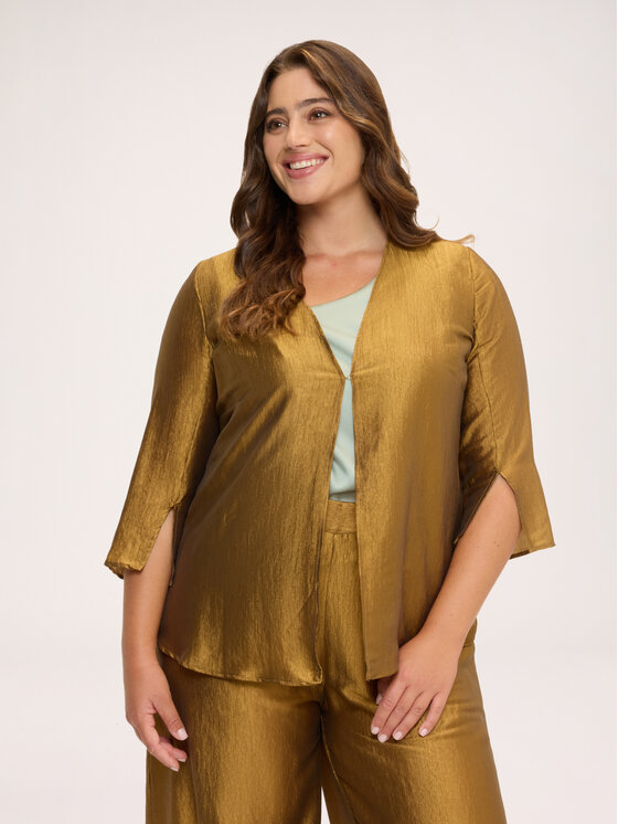 Fiorella Rubino Fiorella Rubino Giacca da abito R015T001389N028 Oro Boxy Fit
