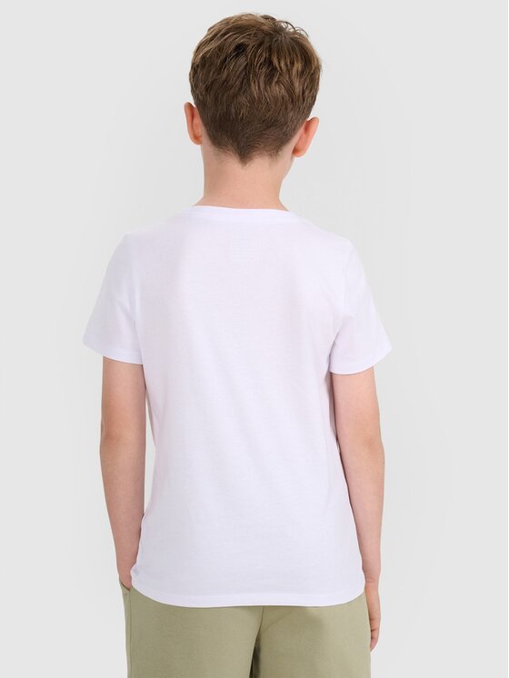 4F 4F T-Shirt 4FJWMM00TTSHM2330 Bílá Regular Fit