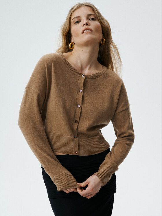 MARI PRETI MARI PRETI Cardigan Willow Marrone Regular Fit