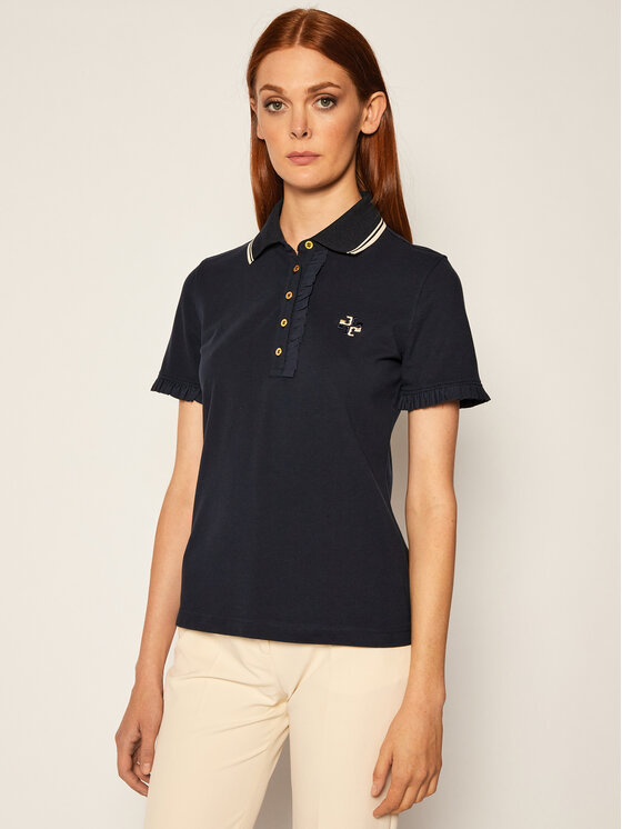 tory burch ruffle polo