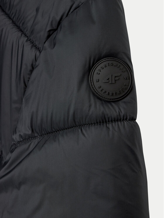 4F 4F Žieminė striukė 4FJWAW24TDJAM463 Juoda Loose Fit