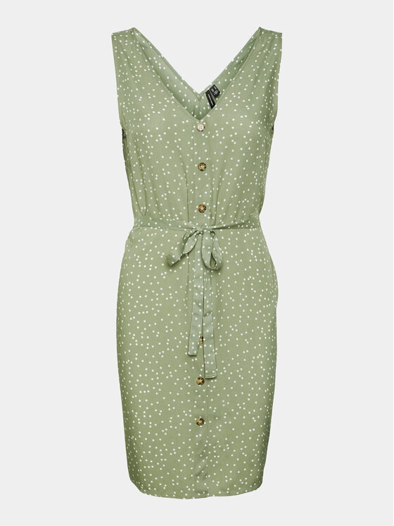 Vero Moda Vero Moda Sukienka letnia Bumpy 10286519 Zielony Regular Fit