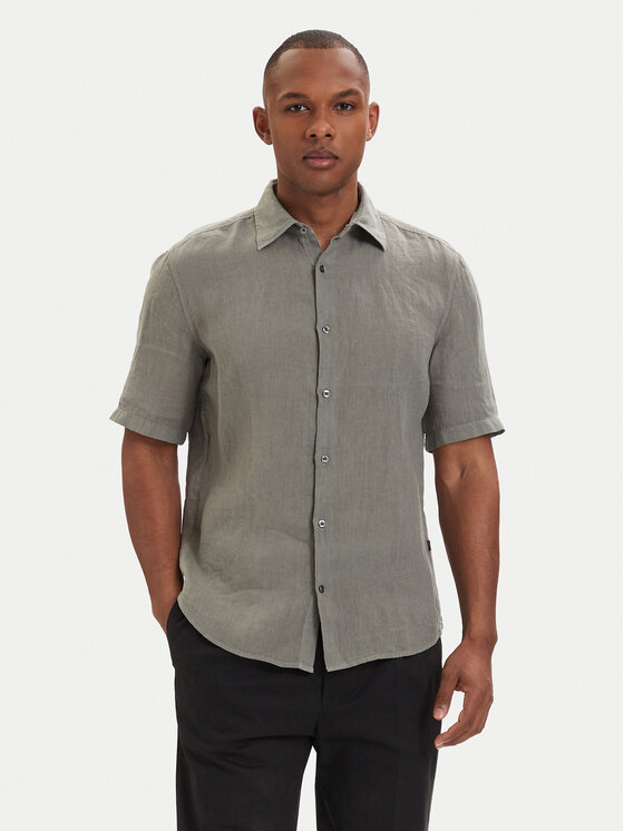 BOSS BOSS Košulja 50537382 Tamno siva Regular Fit