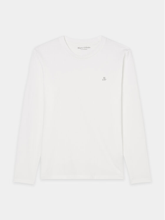 Marc O'Polo Marc O'Polo Pikkade varrukatega T-särk B21 2012 52210 Valge Regular Fit