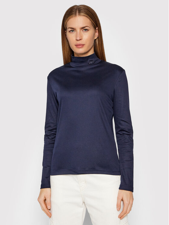Lacoste Поло TF2310 Тъмносин Slim Fit 