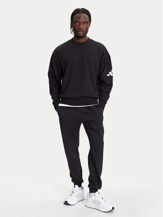 adidas adidas Mikina Essentials JF3542 Černá Loose Fit