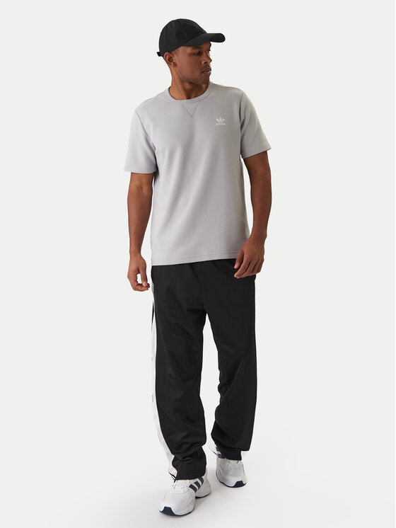adidas adidas T-Shirt Trefoil Essentials Waffle KE1203 Szary Regular Fit