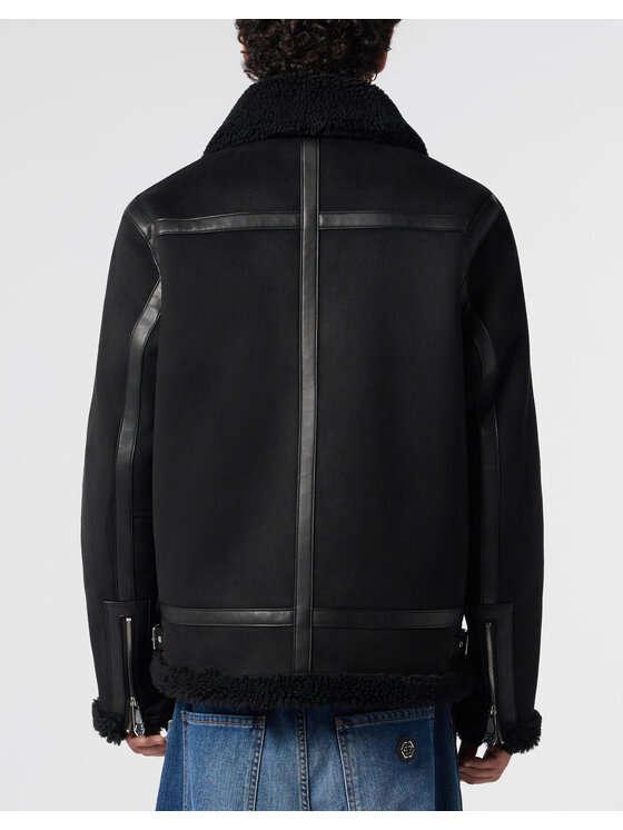 PHILIPP PLEIN PHILIPP PLEIN Vatovaná bunda 31203 Černá Regular Fit