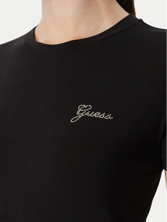 Guess Guess Marškinėliai W6YI12 K3751 Juoda Regular Fit