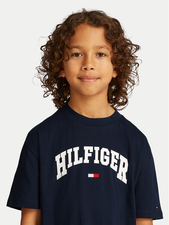Tommy Hilfiger Tommy Hilfiger T-krekls Varsity KB0KB09533 Tumši zils Regular Fit