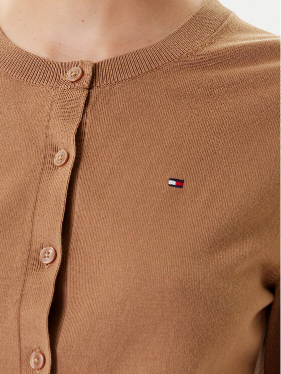 Tommy Hilfiger Tommy Hilfiger Pletena jopica WW0WW42370 Rjava Regular Fit