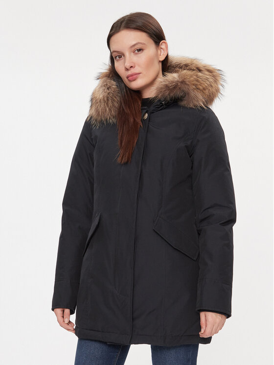 Woolrich Woolrich Pehelykabát Arctic Raccoon CFWWOU0538FRUT0001 Sötétkék Regular Fit